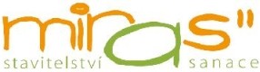 logo firmy MIRAS - stavitelství a sanace s.r.o.
